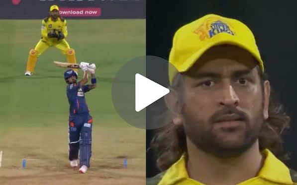 [Watch] KL Rahul's 'Stand & Deliver' Six Against Chahar Puts MS Dhoni In Tense State